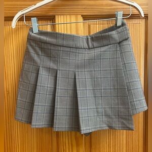 Stylish Gray Plaid Women's Skort